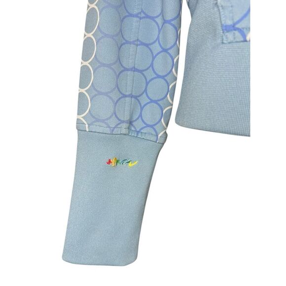 COOGI Women’s Medium Zip Up Jacket Blue Embroidered All Over Print Hoodie - Picture 7 of 10